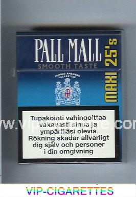Pall Mall Famous American Cigarettes Smooth Taste 25s cigarettes hard box