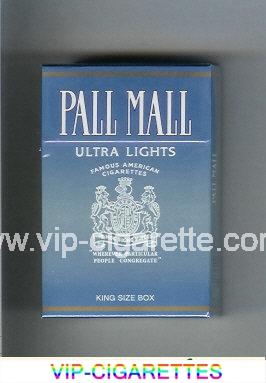 Pall Mall Famous American Cigarettes Ultra Lights cigarettes hard box