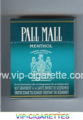 Pall Mall Famous American Cigarettes Menthol 25s cigarettes hard box