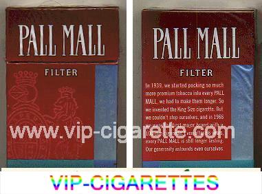 Pall Mall Filter cigaettes hard box