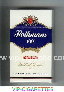 Rothmans 100s Filter Tipped By Special Appointment cigarettes hard box