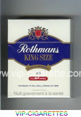 Rothmans King Size Filter Tipped By Special Appointment 25 cigarettes hard box