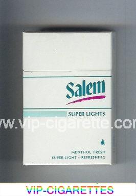 Salem Super Lights Menthol Fresh with red line cigarettes hard box