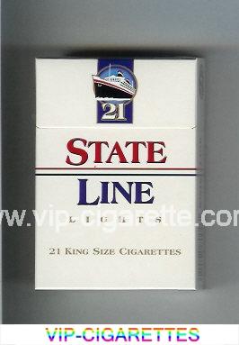 State Line 21 Lights cigarettes hard box