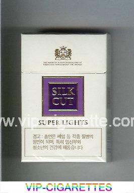 Silk Cut Super Lights cigarettes white and violet hard box