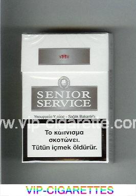 Senior Service cigarettes white and grey hard box