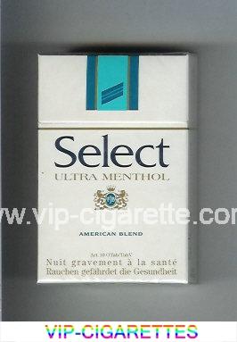 Select Ultra Menthol American Blend cigarettes hard box