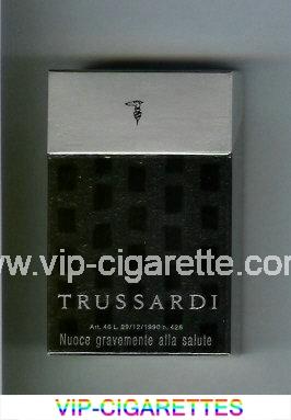 Trussardi cigarettes black and silver hard box