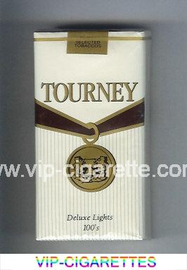 Tourney Deluxe Lights 100s Cigarettes soft box