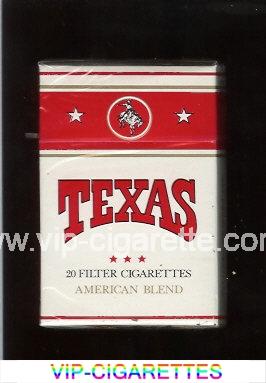 Texas American Blend cigarettes white and red hard box