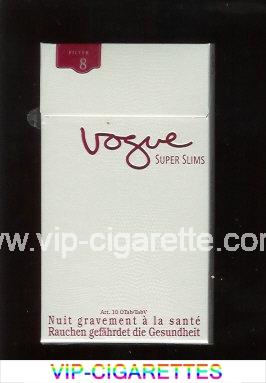 Vogue Super Slims Filter 8 100s cigarettes hard box