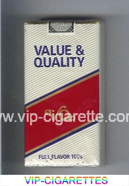Value and Quality Full Flavor 100s cigarettes soft box
