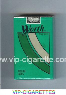 Worth Menthol Lights Cigarettes soft box