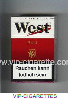 West 'R' Red American Blend cigarettes hard box