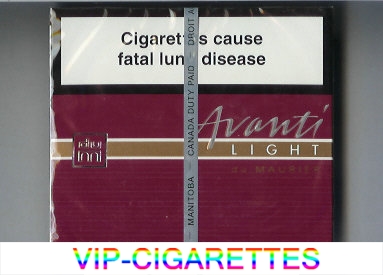 Avanti Light by du Maurier 25 slim cigarettes