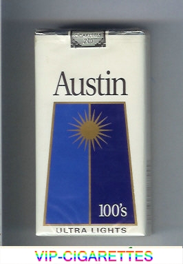 Austin 100s Ultra Lights cigarettes with trapezium