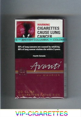 Avanti by du Maurier cigarettes