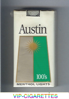 Austin 100s cigarettes Menthol Lights with trapezium