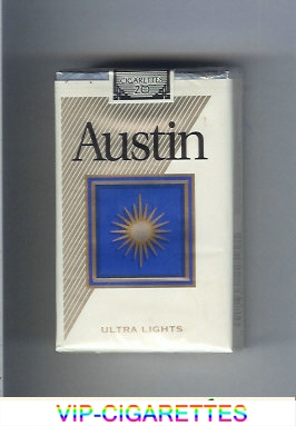 Austin Ultra Lights cigarettes with square USA