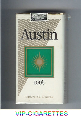 Austin 100s Menthol Lights cigarettes