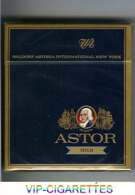 Astor Mild cigarettes Waldorf Astoria International New York