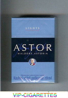 Astor Lights cigarettes Waldorf Astoria