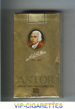 Astor 100s Finest Virginia Cigarettes 1763-1848