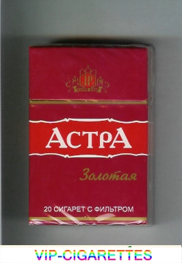 Astra Zolotaya red cigarettes Russia