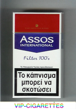 Assos International Filter 100s cigarettes Fine American Blend