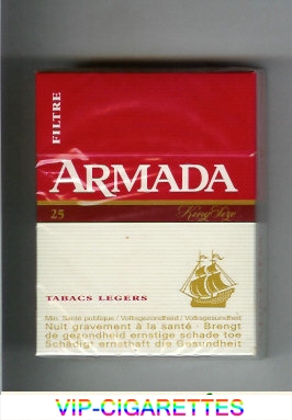 Armada lights cigarettes hard box