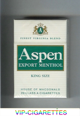 Aspen Export Menthol cigarettes