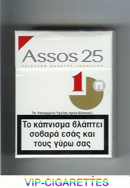 Assos 25 cigarettes white and red