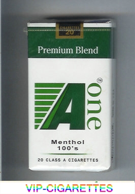 A One Menthol 100s green box cigarettes Premium Blend
