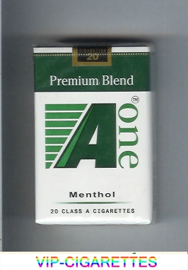 A One Menthol Premium Blend cigarettes (vertical 'One') soft box