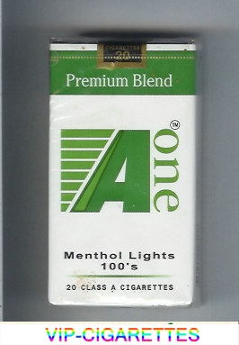 A One Menthol Lights 100s cigarettes Premium Blend