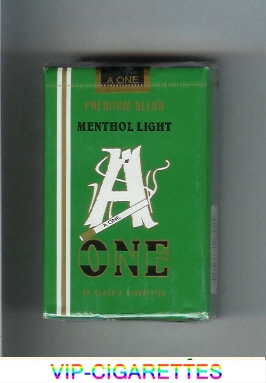A One Menthol Light cigarettes Premium Blend