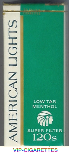 American Lights 120's Menthol Cigarettes Super Filter Low Tar