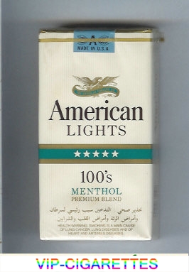 American Lights 100s Menthol cigarettes USA