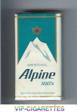 Alpine Menthol 100s cigarettes soft box