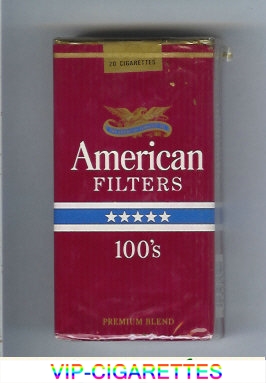 American Filters 100s cigarettes USA