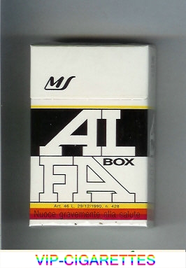 Alfa box cigarettes