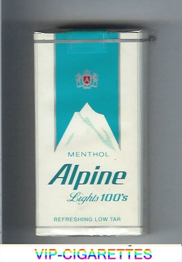 Alpine Menthol Lights 100s cigarettes