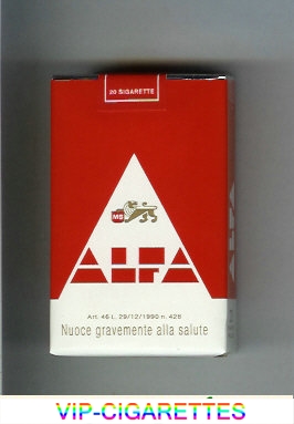 Alfa red cigarettes soft box