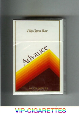 Advance flip open box cigarettes