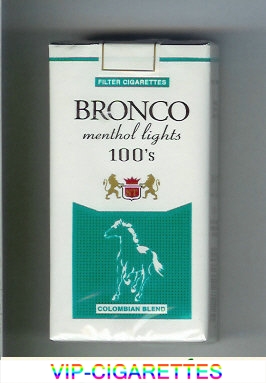 Bronco Menthol Lights 100s cigarettes