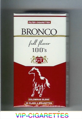 Bronco Full Flavor 100S cigarettes Colombian Blend Colombia