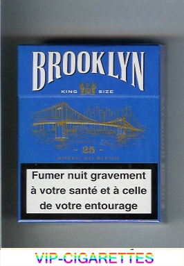 Brooklyn 25 American Blend cigarettes blue