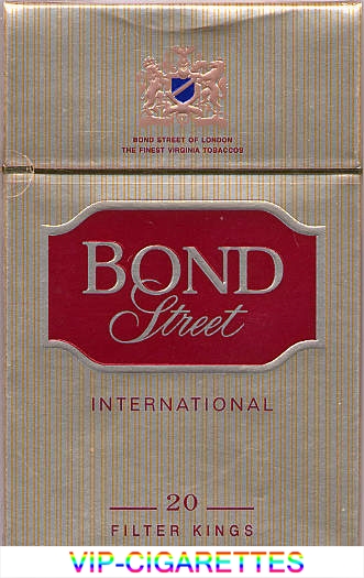 Bond Street international cigarettes filter kings Godfrey Phillips USA