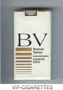 BV Bonus Value Lights 100s cigarettes USA