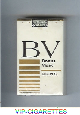 BV Bonus Value Lights cigarettes USA